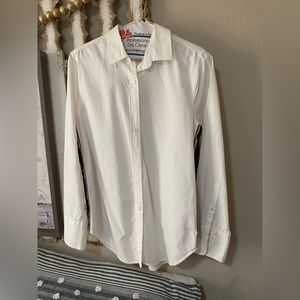 J crew blouse with sequin trim on sides